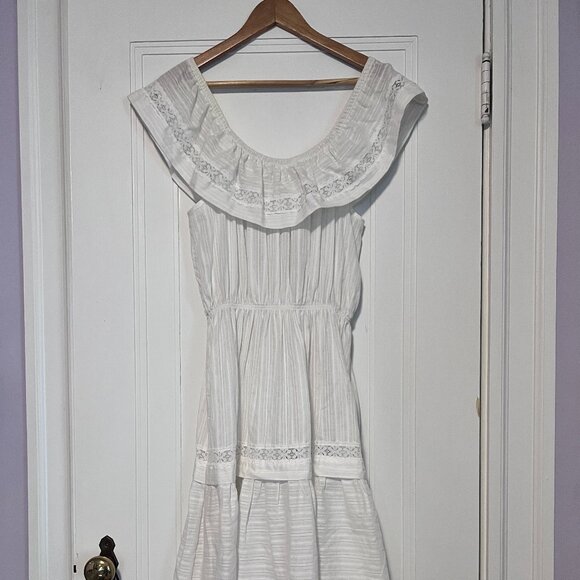Vintage White Lace Cottagecore Dress - Picture 1 of 8
